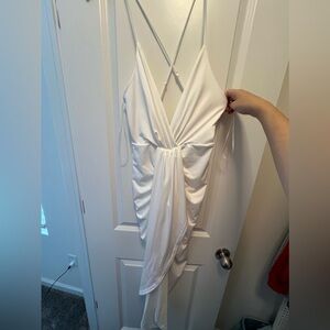 White midi dress, new with tags. Size medium